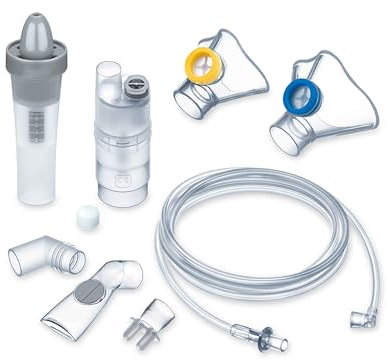 Beurer IH 28 Pro Yearpack, umfangreiches Nachkaufset mit hochwertigen Silikonsmasken & Nasendusche, Zubehör für den IH 28 Pro Inhalator, desinfektionsfähig, Vernebler, 10 Filter, Druckluftschlauch
