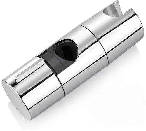 RSYHVG Shower Head Holder, Adjustable 18-25mm Diameter Hand Shower Holder Bracket for Slide Bar,Detachable Slider Clamp Bathroom Replacement, 360 Degree Rotation Sprayer Holder