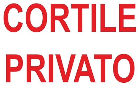 GLOBAL CARTELLO SEGNALETICO - CORTILE PRIVATO - Adesivo Extra Resistente, Pannello in Forex, Pannello In Alluminio (10X15 CM, Adesivo)