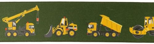 Gummiband | Elastic-Band | 40 mm | mit Fahrzeugen | Preis gilt für 1 m | Meterware (army)