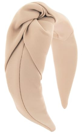 axy Eleganter Haarreif in modischem Design - Wunderschön Haarreifen Damen Stirnband Haarschmuck HRM3 (Beige)