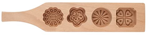 Stampo per Biscotti Maamoul in Legno Stampo per Mooncake Fatto a Mano per Biscotti Maamoul Mooncake (Stampo n°2 fiori in pezzi)