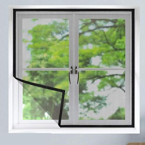 55 x 90 cm, Fliegengitter für Fenster, einfache Installation, hält Insekten, Fliegen und Mücken fern