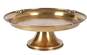 DDNGEJ Candy Display Plates,Fruit Bowl, Vintage Fruit Plate,Brass Dried Fruit Plates Cake Dessert Display Stand,Living Room Coffee Table Snacks Can