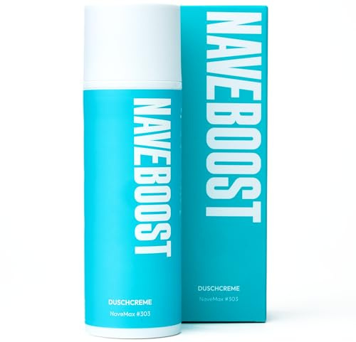 Naveboost Duschcreme – Sanfte Reinigung & erfrischendes Hautgefühl – Mit Vitamin E, Zitronenmyrte, Mineralien & Pflanzlichem Kollagen – ohne Silikone, Vegan – 120ml