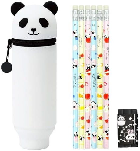 YUPDFGB Trousse Silicone Scolaire, Trousse à Crayons Inclut Crayon Gomme étui Cadeaux pour Filles et Garçons Porte-Crayons pour étudiante et Adolescente Trousse Ecole 2 en1 en Silicone Souple