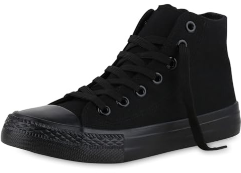 VAN HILL Damen Sneaker High Flach Bequem Schuhe