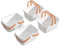 Cetomo Lot de 4 paniers de douche en plastique avec poignée pliable, boîte de rangement portable avec trous de drainage pour salle de bain, cuisine, dortoir, gel douche, shampooing, cosmétiques, blanc