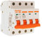 MeanWell Interruptor magnetotérmico trifásico Curvo C, 4P 10000A, 4 módulos DIN, Miniature Circuit Breaker, MCB 4P C25 25A