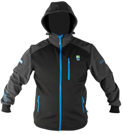 Preston Innovations Duratech Softshell Jacket 4XL, light, shower proof, hooded match fishing jacket.