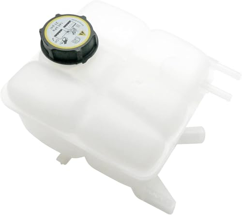 Dixhills Recipiente de refrigerante con tapa, depósito de compensación de refrigerante, botella de repuesto para S40 II V50 C70 C30 Focus C-Max DM2 MK2 Kuga número de pieza 5M5H8K218AA 3M5H8K218