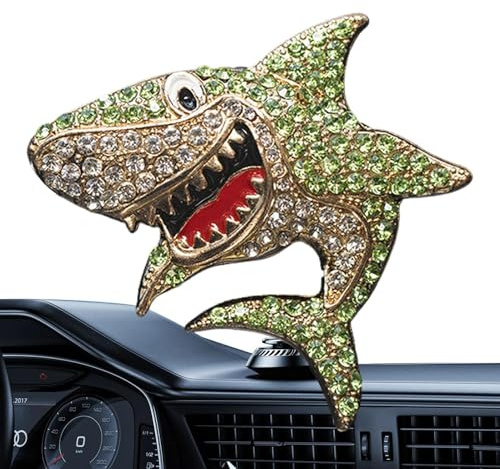 Auto-Luftauslass-Parfüm, glitzernder Strass-Hai, Lufterfrischer, Parfüm-Clip, Klimaanlage, Luftauslass, Parfüm, Dekorationsclip für Frauen