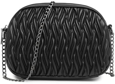 Miss Lulu Women Cross Body Bag Shoulder Bag Satchel Handbags Messenger Bag, Synthetic Leather, Wave Texture