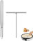 2 Stück Crepes Verteiler,Crepes Wender Edelstahl,Crepes Maker Zubehör,Für Zuhause Küche Backen Kochen Backwerkzeuge Crepes Zubehör,für Werkzeug Zum Kuchendekorieren (Spachtel+ Teigverteiler)