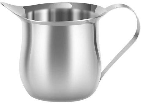 Tasses à mousse de lait – Petit pot à lait | Petit pot à sucre en métal | Pichet à sirop avec bec verseur | Pichet à crème en acier inoxydable | Support multifonction pour café, thé, condiment, sauce