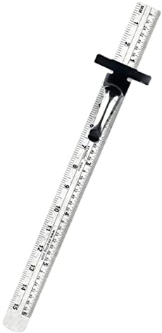Vaguelly Tragbares Gerades Lineal aus Metall in Silber 15cm Taschenlineal mit Genauer Messfunktion für Patchwork und Selbstgemacht Bastelarbeiten