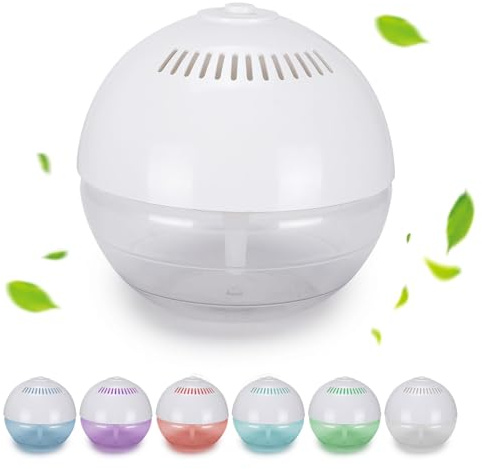 Air Purification Ball for Bedroom, Led Colour Changing Air Purifier, Water Washed Purifier, 10w Purification Ball, Dust Cleaner Air Filter, for Bedrooms Living Rooms Offices