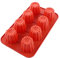 Moule à gâteau en silicone cannelé anti-adhésif pour la fabrication de bougies, desserts (8 cavités)