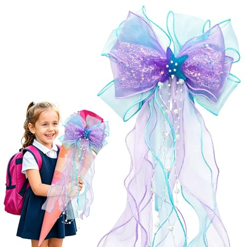 Schultütenschleife,67×20cm Schultüte Schleife,Zuckertütenschleife,Schultüte für Mädchen Junge,Schleifen für Zuckertüten,Schulanfang Einschulung Deko