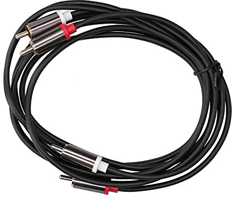 TOPINCN Audiokabel Gold-Platted Double für TV-Verstärker, Hochwertige Aluminium-Legierungshülle, Geflechtumschütze, CD-Player-Set-Top-Box-Lautsprecher-Stromverstärker, Goldener 1 Pack (#2)