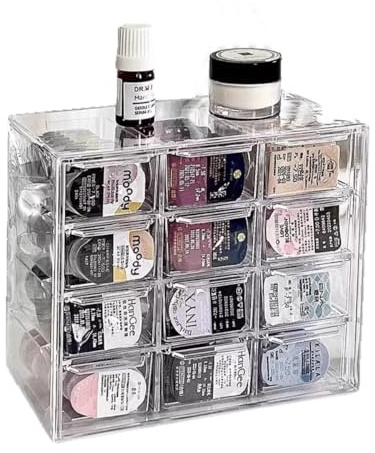 VORDRASSIL P-100 Daily Contact Lens Organizer for Daily Colored Contact Lenses, Disposable Contact Lens Dispenser, Clear Plastic Box for All Brands Daily Lens., 12-grid, One_Size, 12-GRID