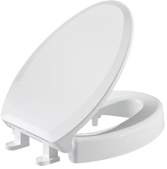 SAMODRA Elongated Raised Toilet Seat Riser, White