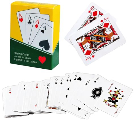 Generisch Mini Spielkarten, tragbares Tischspiel aus Papier, Familien- und Party Pokerkarten, für Kinder, Erwachsene, Zauberer, Sammler, Reisen, Partys, Familientreffen, Bars, Clubs