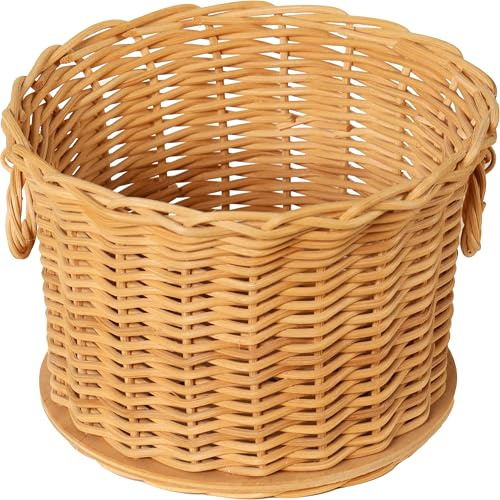 VBS Bastelset Peddigrohr Zwiebelkorb 18 cm Ø Peddigrohr und Holz