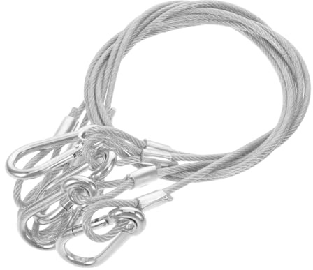 MAGICLULU Cable de Seguridad para Iluminación de Escenario Acero Inoxidable 4 Piezas 70 Cm Carga 20 Kg Cuerda Protección para Luces Profesionales en Conciertos y Eventos