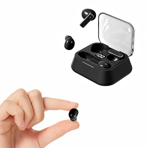 2 Paar Unsichtbar Kopfhörer klein Ohren Mini Schlafkopfhörer Seitenschläfer 60H Spielzeit Inear-Kopfhörer Bluetooth in Ear Kopfhörer zum schlafen kabellos Earbuds Schlaf Ohrstöpsel Sleep Headphones