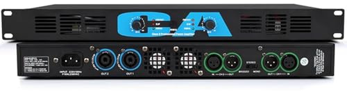 Digital Power Amplifier, 400W Dual-Channel Professional Amplifier with Cooling Fans and LED Indicators for KTV and Stage Performances