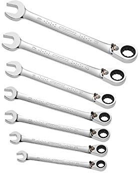 Britool Ratchet Combination Spanner Set, 7 Piece