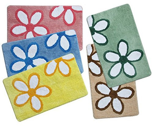 Microfaser Badematte Blumendesign 60x100