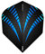 RED DRAGON Hardcore Radical Schwarz und Blau Burst Extra Dicke Standard Dart Flights - 4 Sätze pro Packung (12 Flights insgesamt)