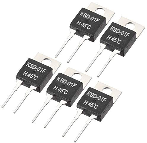 sourcing map 5Stk KSD-01F Thermostat Temperaturregler 45 ℃ KONTAKTE NO Normal öffnen