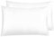NTBAY 2 Pack Zippered Satin Pillow Cases for Hair and Skin, Luxury Standard Hidden Zipper Pillowcases Set of 2, 50x75 cm, White
