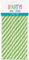 Stylish Lime Green Striped Paper Straws - Perfect for Birthday Parties & Everyday Use - 40ct