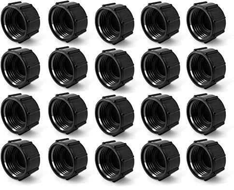 ALKARAMA 20 Pack Black Plastic Hose Caps, 3/4 Inch GHT, Garden Hose Female End Fitting Cap Set