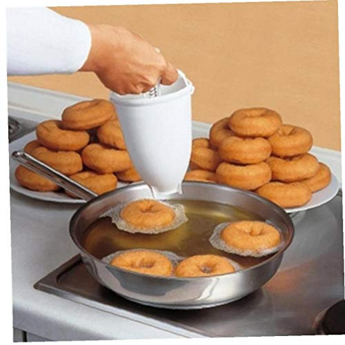 Angoter Plástico Fabricante del buñuelo máquina de moldeo Herramienta de la Cocina de repostería Haciendo Bake Ware Cocina Blanco Accesorios práctica Moule Donut