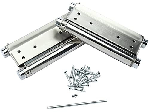 2 cerniere a molla a doppia azione, in acciaio inox, chiusura automatica, 200 mm, 20 cm