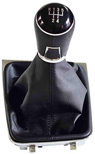 UKLYO Schaltsack und Schaltknauf Für VW Golf 7 MK7 2013-2016 2017 5/6 Gang Manuelle Gangschaltung Schaltknauf Hebel Stick Gaiter Boot Abdeckung
