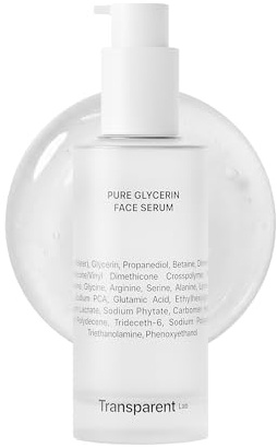 Transparent Lab Pure Glycerin Gesichtsserum, 50 ml, 15% Glycerin | Aminosäuren, Tiefenfeuchtigkeit, Für trockene und dehydrierte Haut, Glättet Falten