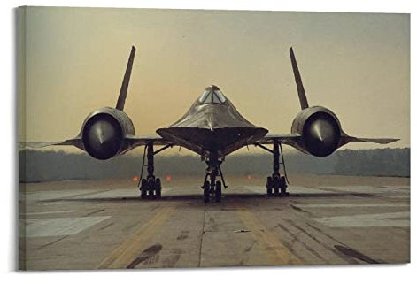 YIBIN Luftfahrt-Poster Lockheed SR-71 Amsel-Poster, dekoratives Gemälde, Leinwand, Wandposter und Kunstbild, modernes Familien-Schlafzimmer, Dekor-Poster, 50 x 75 cm