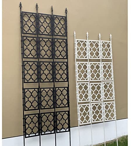 Gartenspalier Rose Decor Kletterpflanze Rankgitter, Verstellbares Freistehendes, Gartenspalier Aus Mit Kunststoff Umwickeltem Stahlrohr, Rostfreies Robust, Für Indoor Outdoor Blumen Gemüse Obst Reben