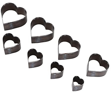 Matrice de Poinçonnage du Cuir, Outil de Poinçonnage du Cuir, Moule de Découpe en Forme de Cœur pour L'artisanat du Cuir, Outils de Bricolage de Trous, 8 Pièces