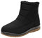 Stivali invernali da donna, caldi, antiscivolo, alla moda, con suola morbida, scarpe invernali da neve, comode, scarpe piatte, durevoli, protettive, da giardino, snowboard, tempo libero, Nero , 41 EU
