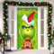 Molinter Weihnachten Türabdeckung Grinch Dekoration Weihnachtsmonster Hintergrund Banner Outdoor-Weihnachtsdekoration für Haustür (A)