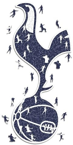 Iconic Puzzles, 100% eco-sustainable wooden puzzle with official license - Tottenham Logo, size S, 150 pieces