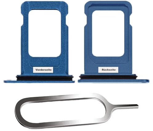 IS-TECK SIM-Kartenhalter Ersatz SIM-Tray Kompatibel mit iPhone 13 inklusive SIM-Nadel SIM-Kartensteckplatz (Blau)