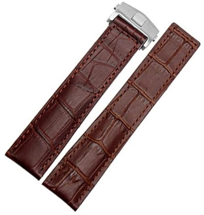NEWNAN Echtes Lederarmband 19 mm 20 mm 22 m für Tag Heuer-Uhrenarmband Herren-Armbanduhren Bandzubehör Faltschließe Lederarmband (Farbe: 26 mm, Größe: 22 mm)